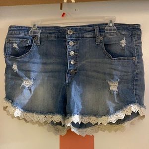 Mossimo ripped jean shorts